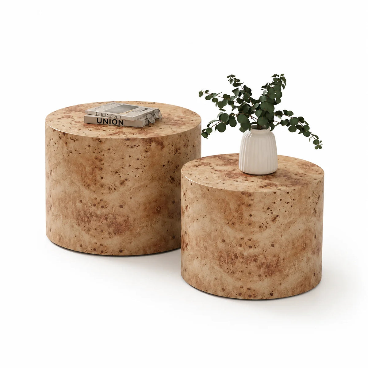 Table basse gigogne beige