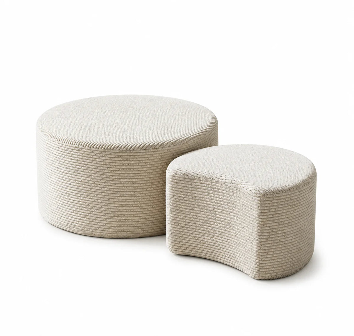 Table basse gigogne pouf en mousse