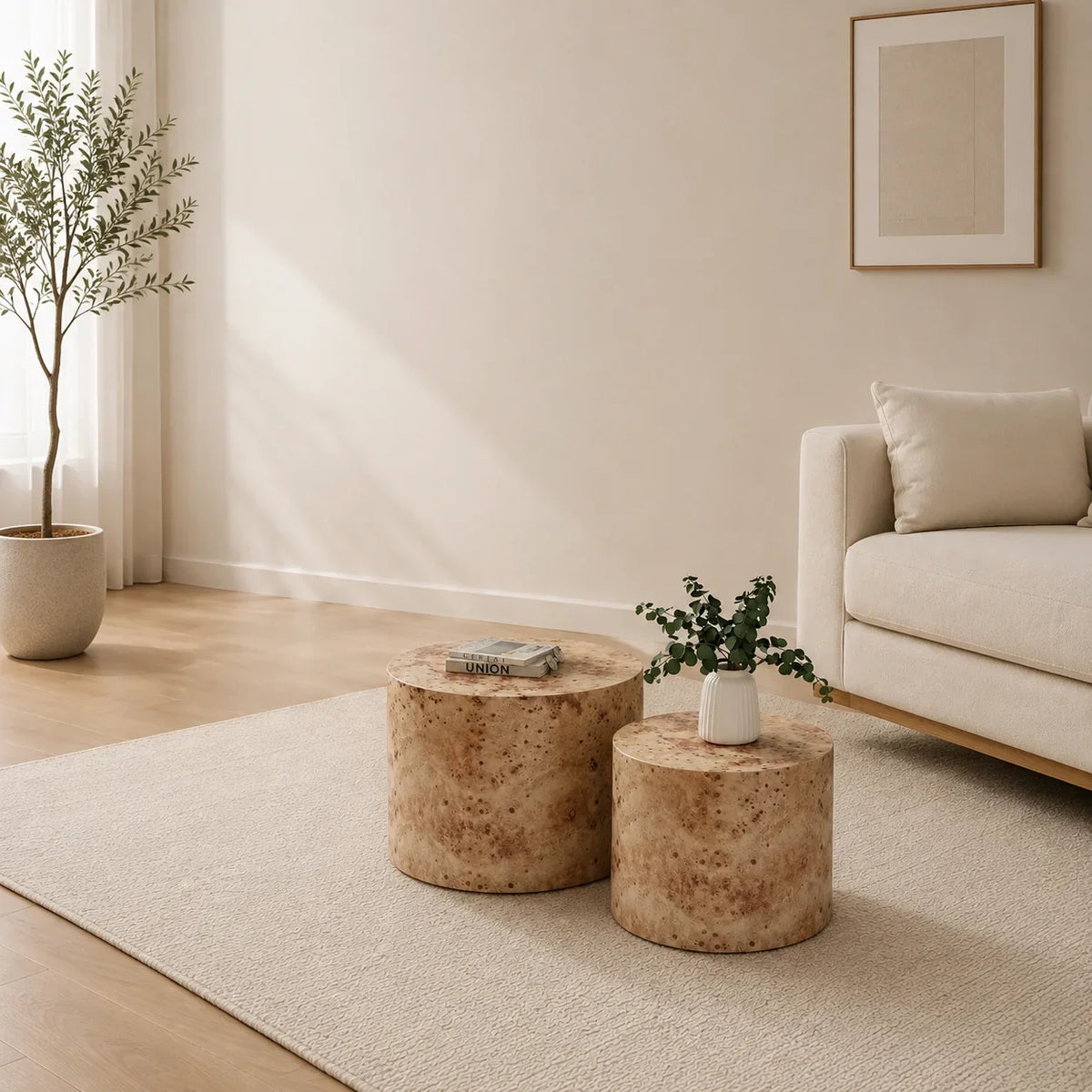 Table basse gigogne beige 2 Image