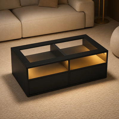 Tables basses noires