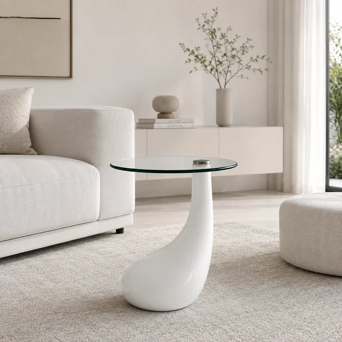 Table basse ronde en verre 42 cm 2 Image