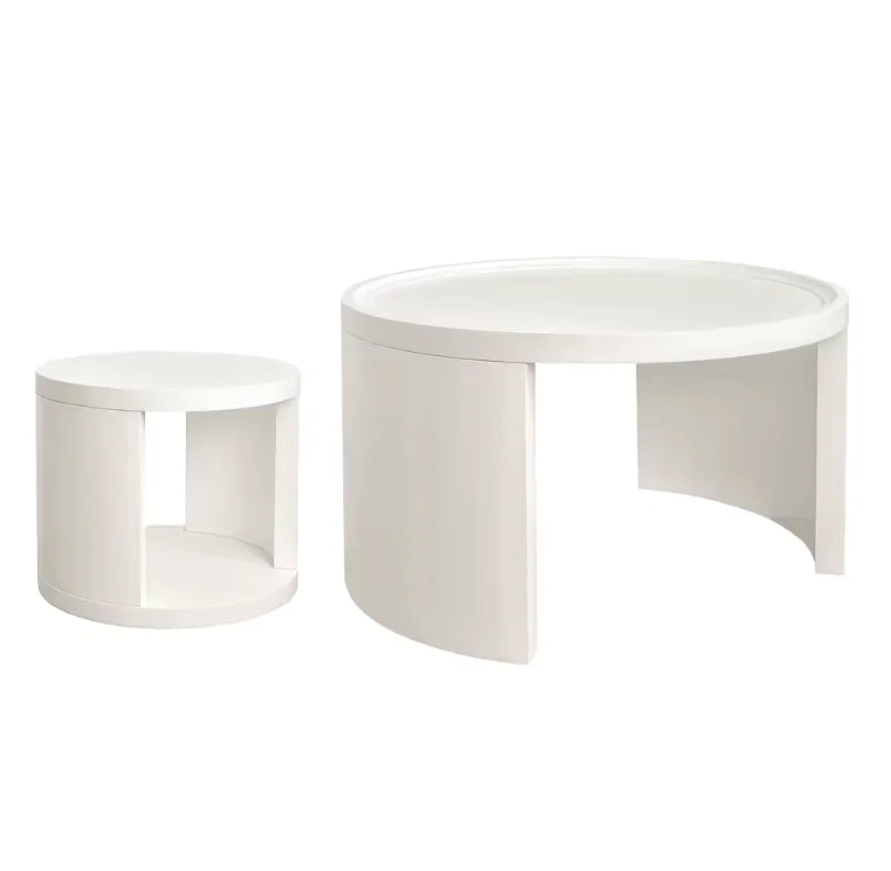 Table basse gigogne blanche