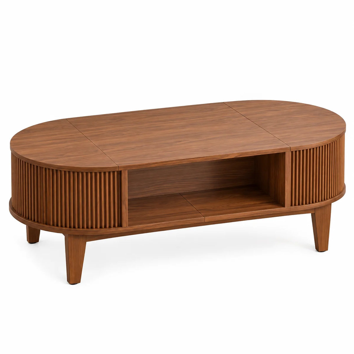 Table basse ovale avec rangement 100 