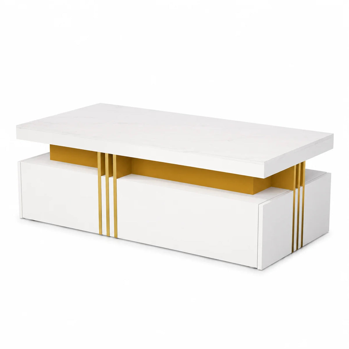 Table basse rectangulaire blanche 100 cm