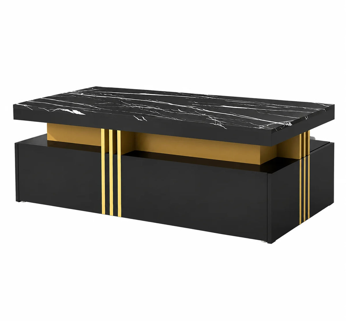 Table basse rectangulaire noire 100 cm