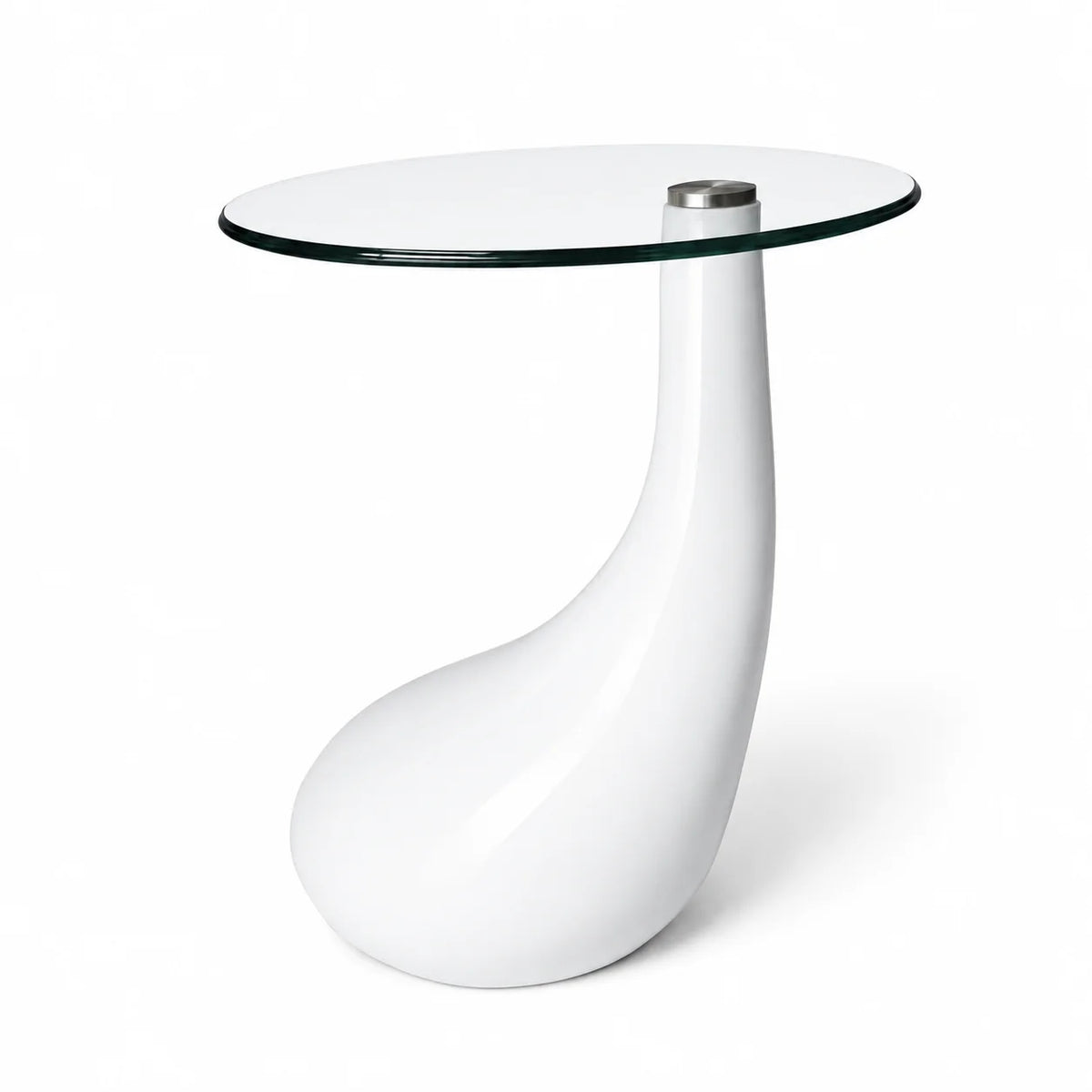 Table basse ronde en verre 42 cm